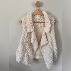 White Selfie by Self Esteem Sherpa Vest, size medium